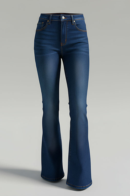 Dark Blue Bootcut Jeans
