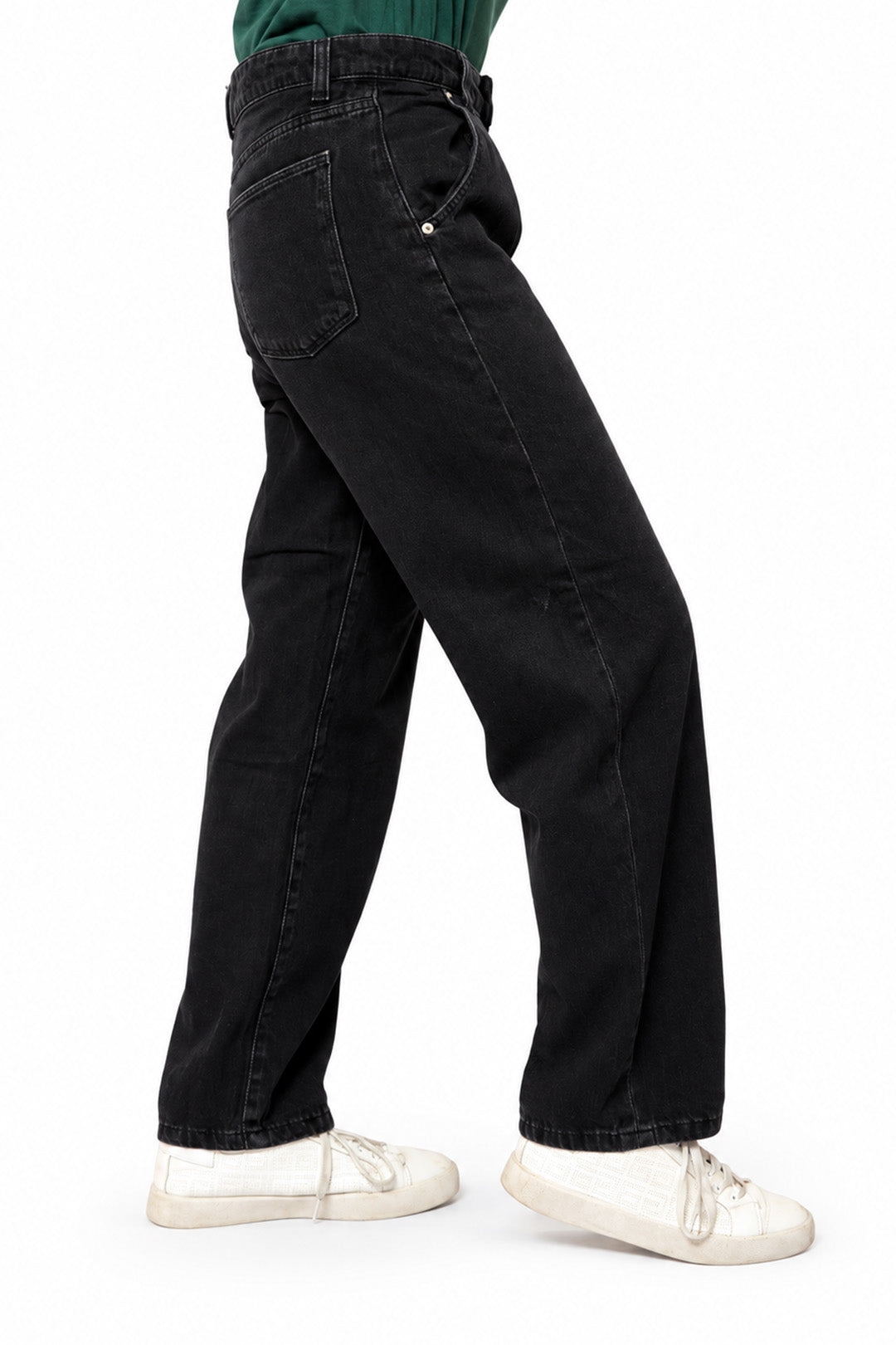 Black Barrel Leg Jeans