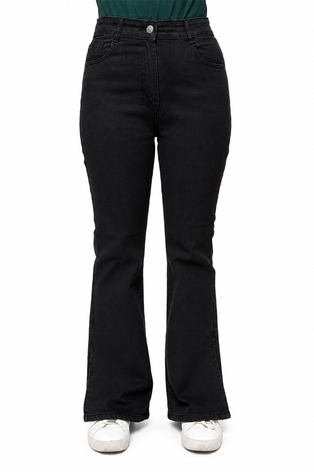 Black Bootcut With Side Cut Jeans