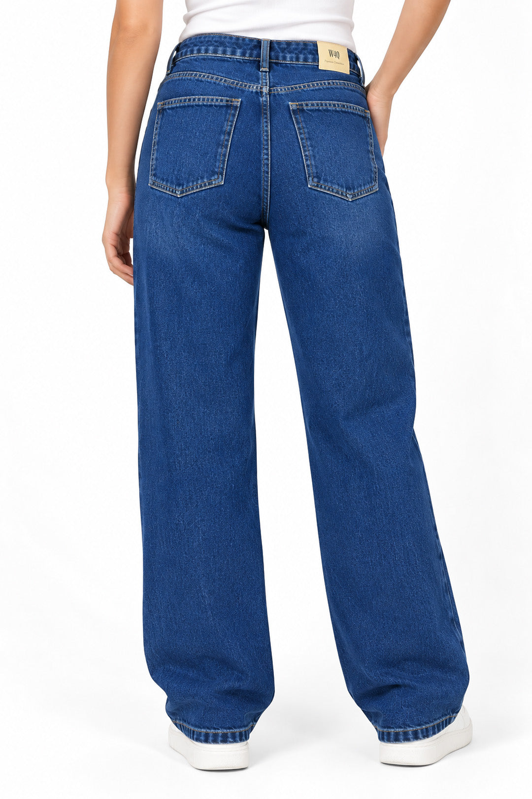 Blue Denim Straight Fit Flare Jeans