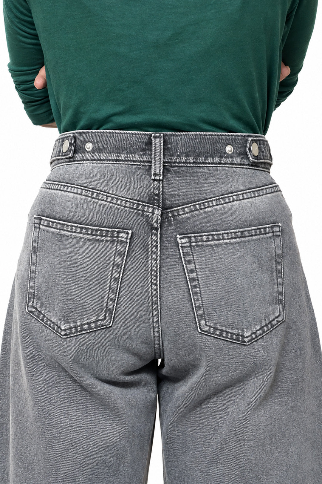 Grey Balloon Fit Jeans