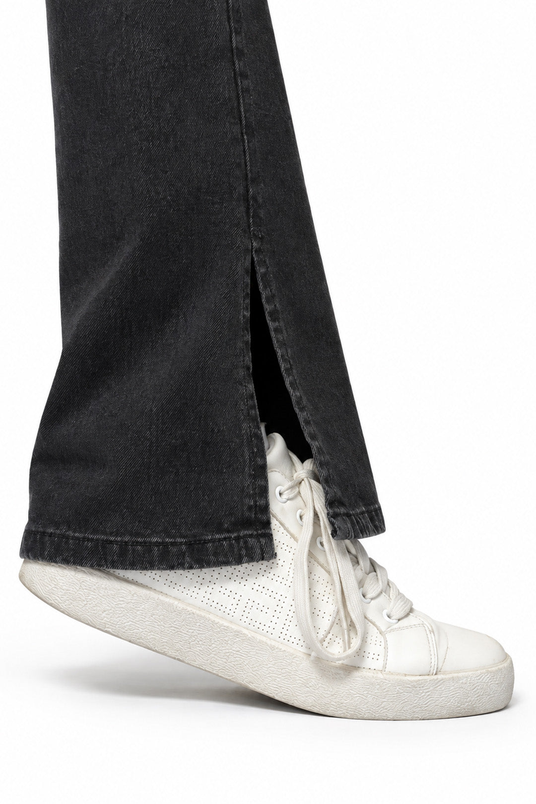 Black Bootcut With Side Cut Jeans