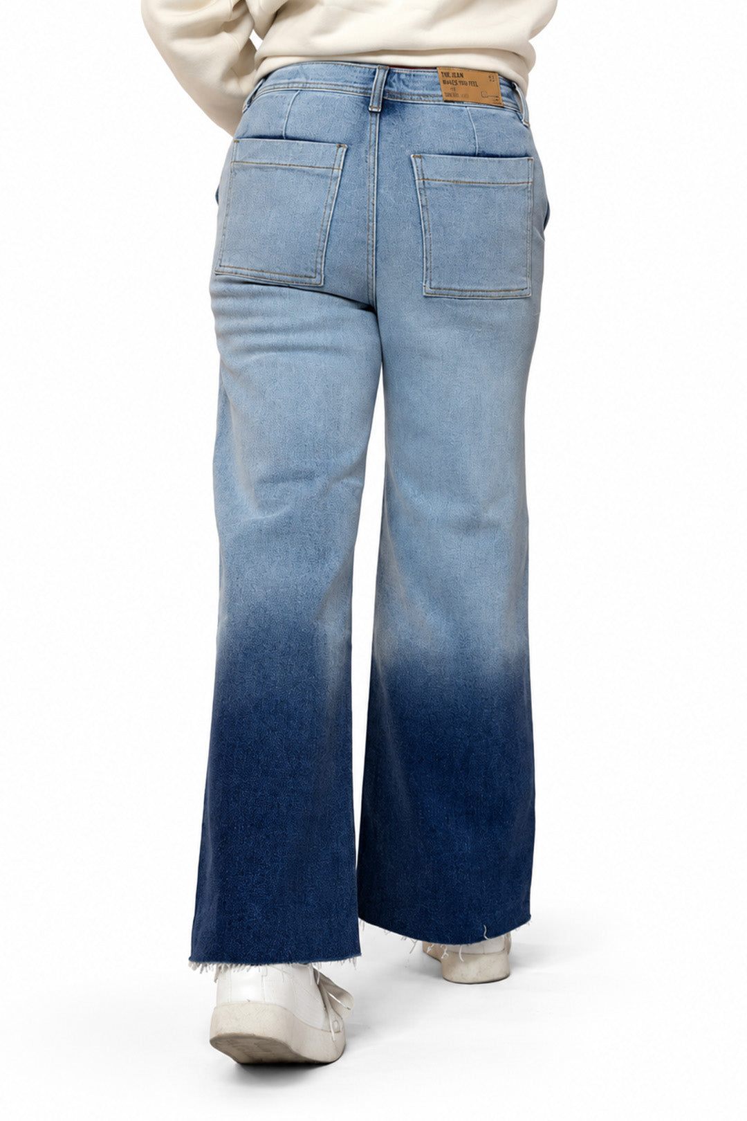 2 Shade Wide Leg Flare Jeans