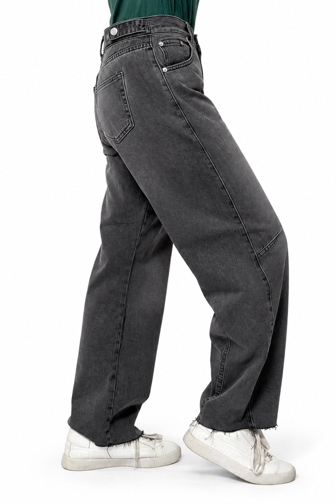 Grey Balloon Fit Jeans