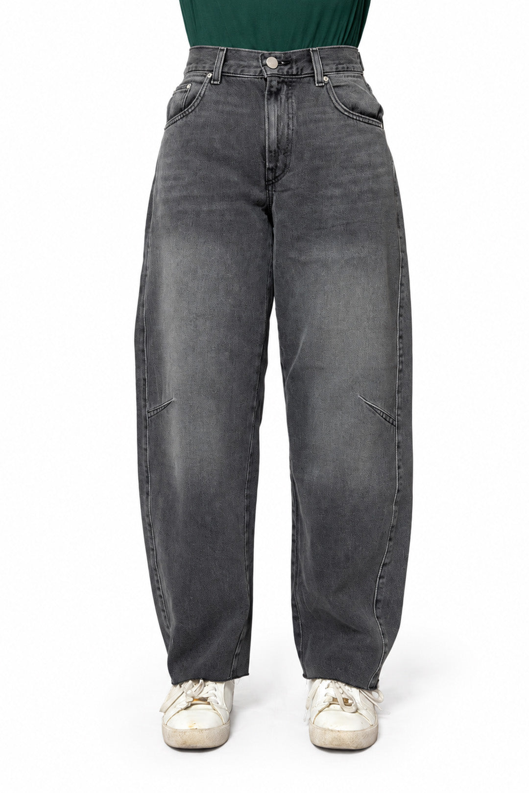 Grey Balloon Fit Jeans