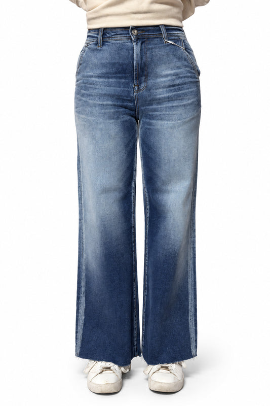 2 Shade Wide Leg Flare Jeans