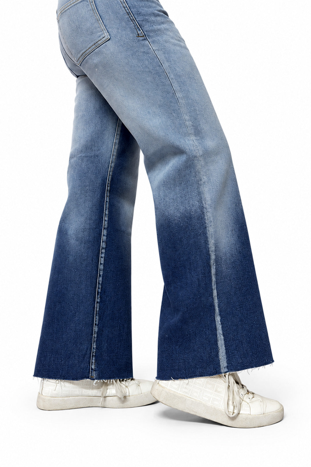 2 Shade Wide Leg Flare Jeans