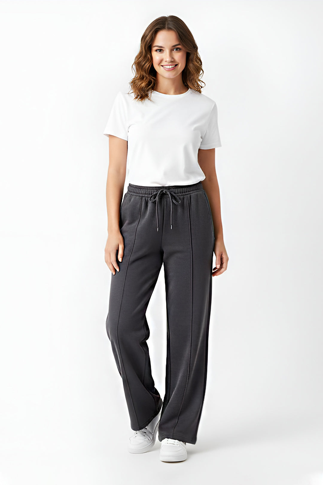 Black Flare Fleece Trouser