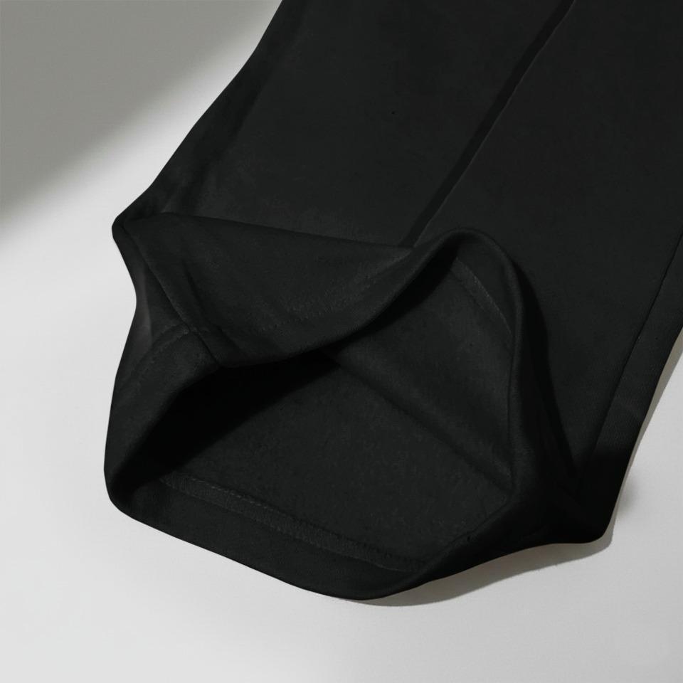 Black Flare Fleece Trouser